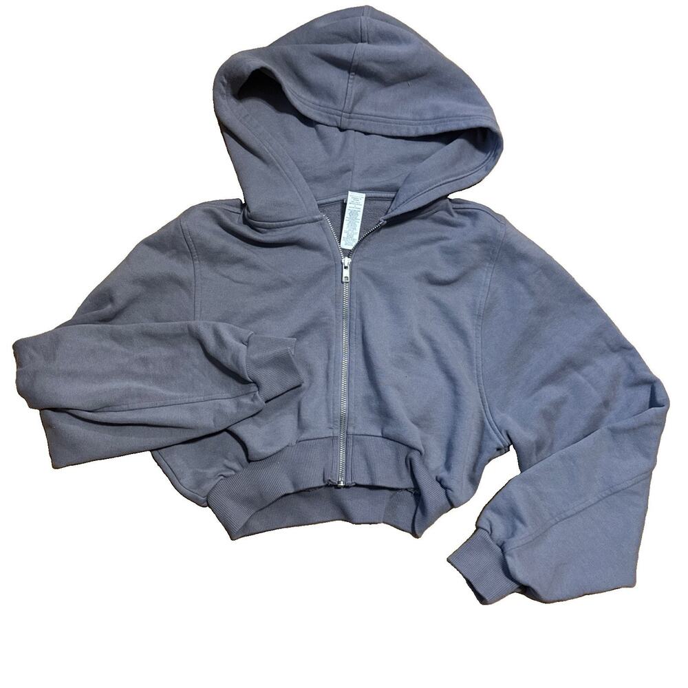 Alo Washed Sweet Escape Purple Zip-Up Hoodie Sweatshirt Size XS Active Gym